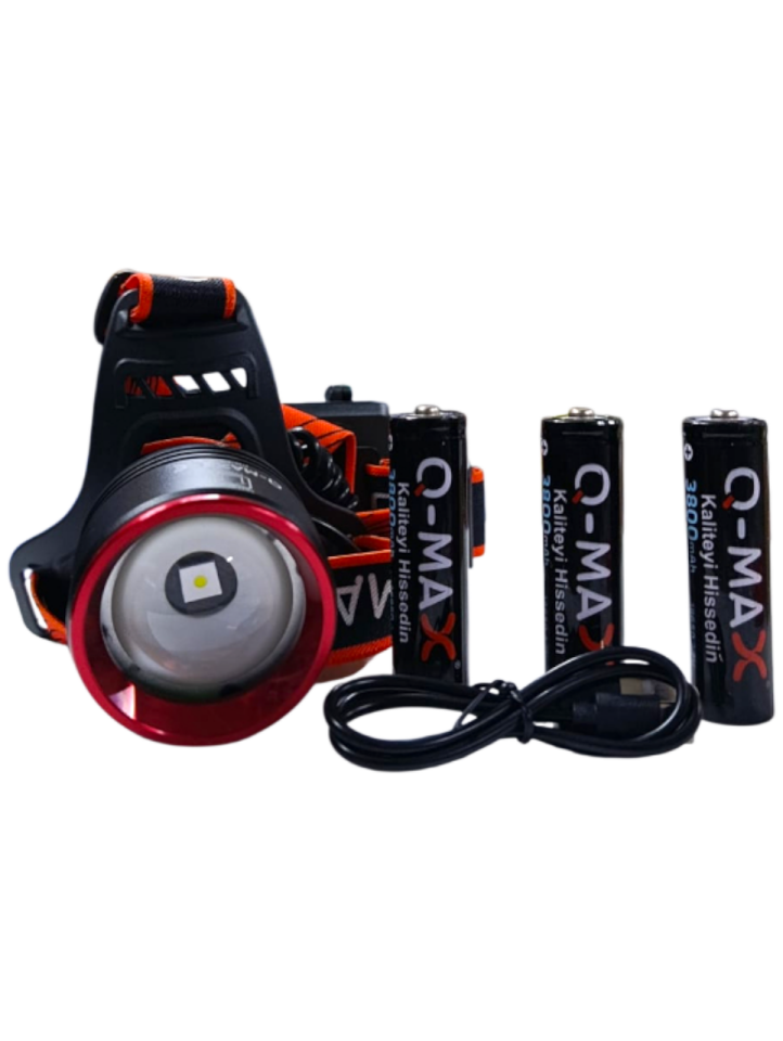 T2208 Profesyonel Hareket Sensörlü Kafa Lambası | 40W – 4000 Lümen – 11400 Mah – Metal Kasa – Powerbank – Type-C Şarjlı