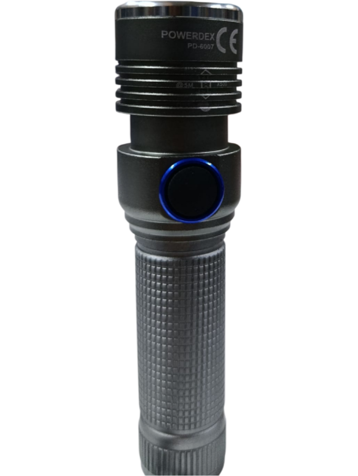 PD-6007 Profesyonel El Feneri | 8W – 2200 Mah – Zoomlu – Metal Kasa – Micro-Usb Şarjlı