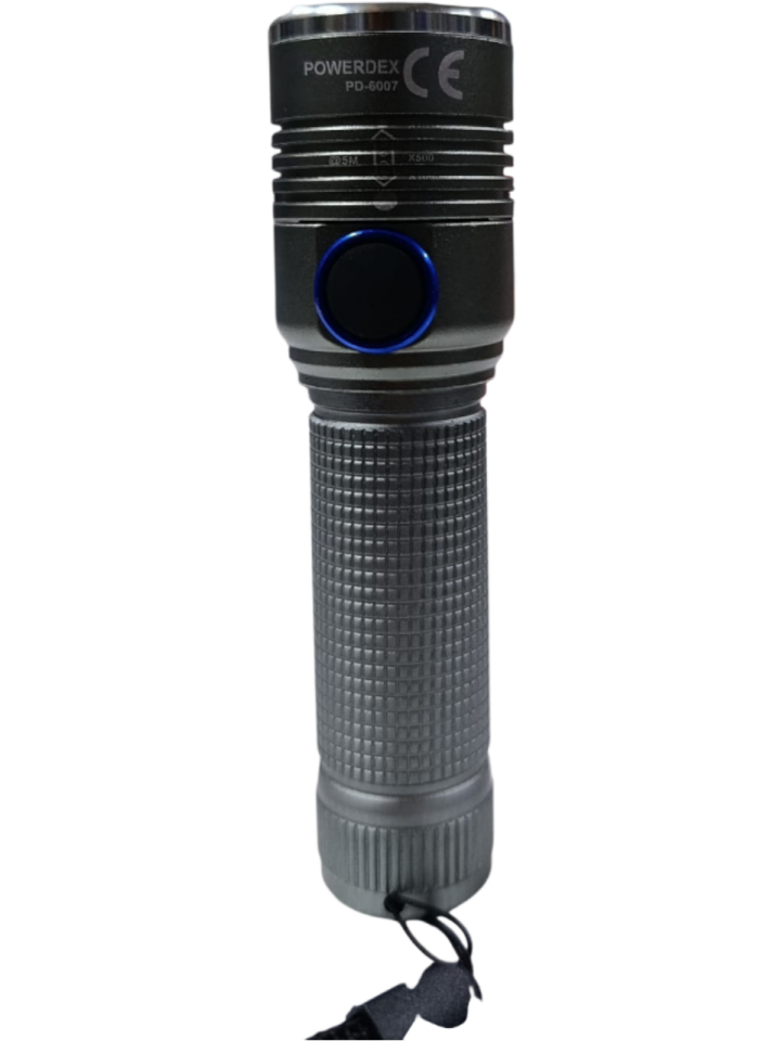 PD-6007 Profesyonel El Feneri | 8W – 2200 Mah – Zoomlu – Metal Kasa – Micro-Usb Şarjlı