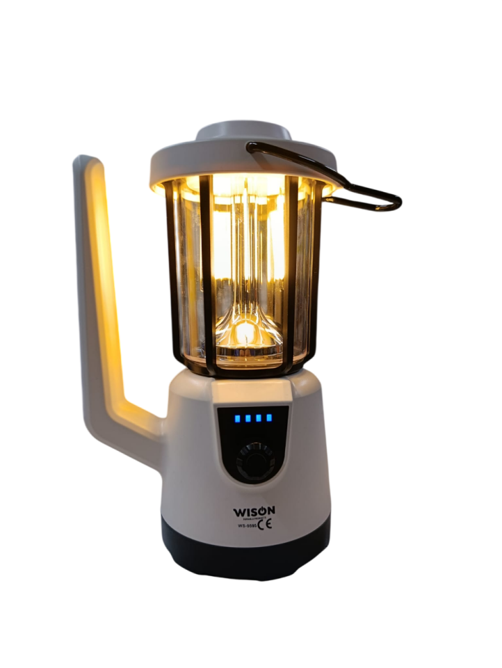 WS-9595 Profesyonel El Feneri & Kamp Lambası | 5W – 3 Işık Modu – Asılabilir – Powerbank – Type-C Şarjlı