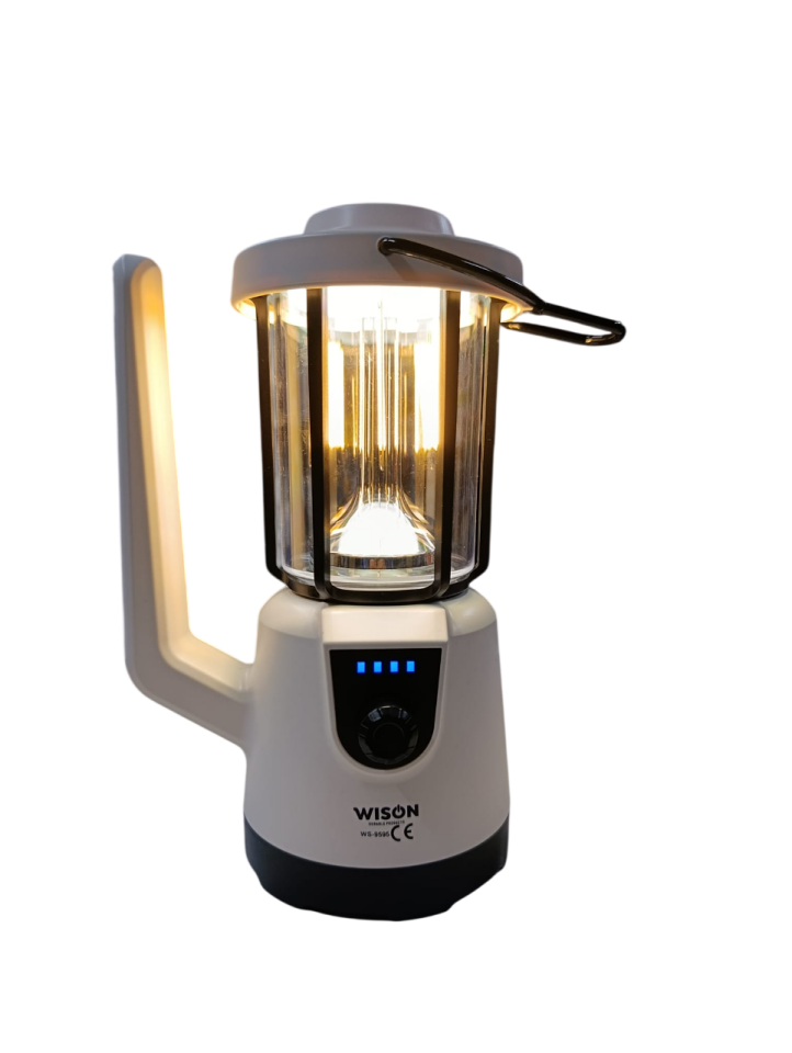 WS-9595 Profesyonel El Feneri & Kamp Lambası | 5W – 3 Işık Modu – Asılabilir – Powerbank – Type-C Şarjlı