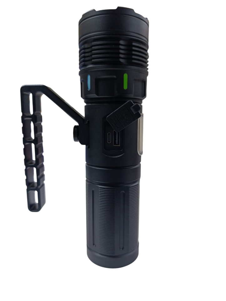 WS-950 Profesyonel El Feneri | 55W – 5500 Lümen – Güçlü Cob Light – Powerbank – Zoomlu – Dijital Göstergeli – Type-C