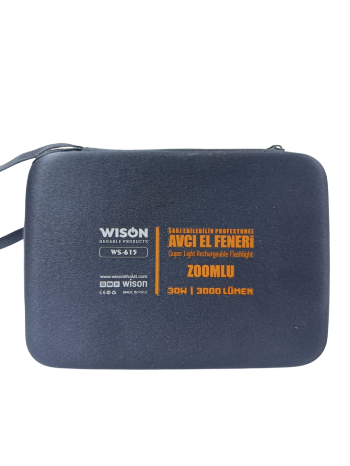 WS-615 Profesyonel El Feneri | 30W – 3000 Lümen – 9800 Mah – Type-C Şarjlı