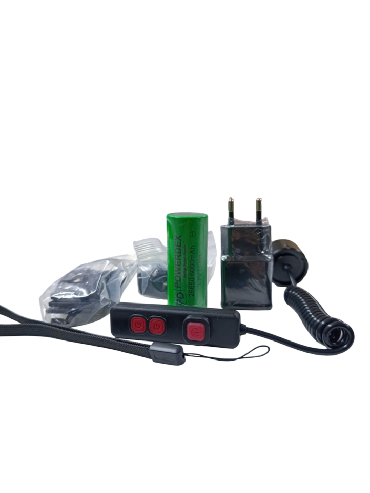 PD-515-PRO Profesyonel El & Tüfek Feneri | 20W – 1200 Lümen – 6000 Mah – Type-C Şarjlı