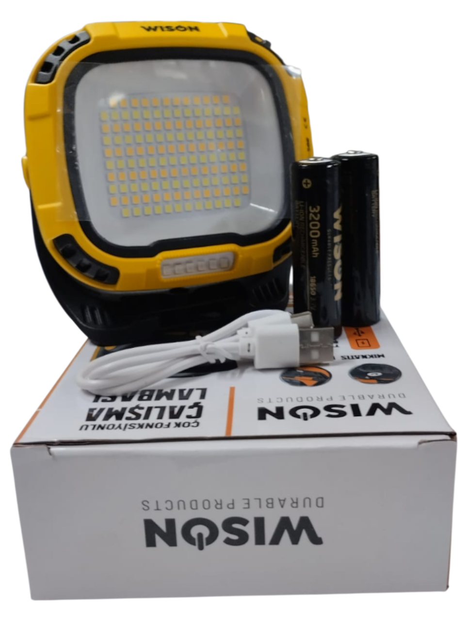 WISON WS-582 Profesyonel Çalışma Lambası | 6400 Mah | 3 Işık Modu | Powerbank Özellikli | Manyetik & Ayaklı
