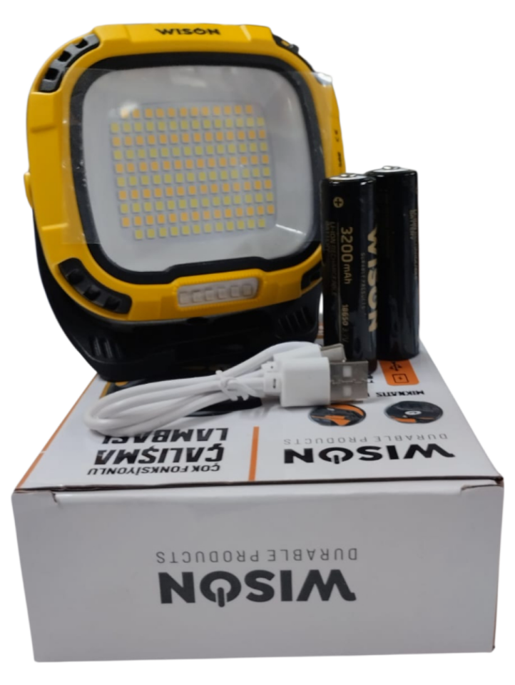 WISON WS-582 Profesyonel Çalışma Lambası | 6400 Mah | 3 Işık Modu | Powerbank Özellikli | Manyetik & Ayaklı
