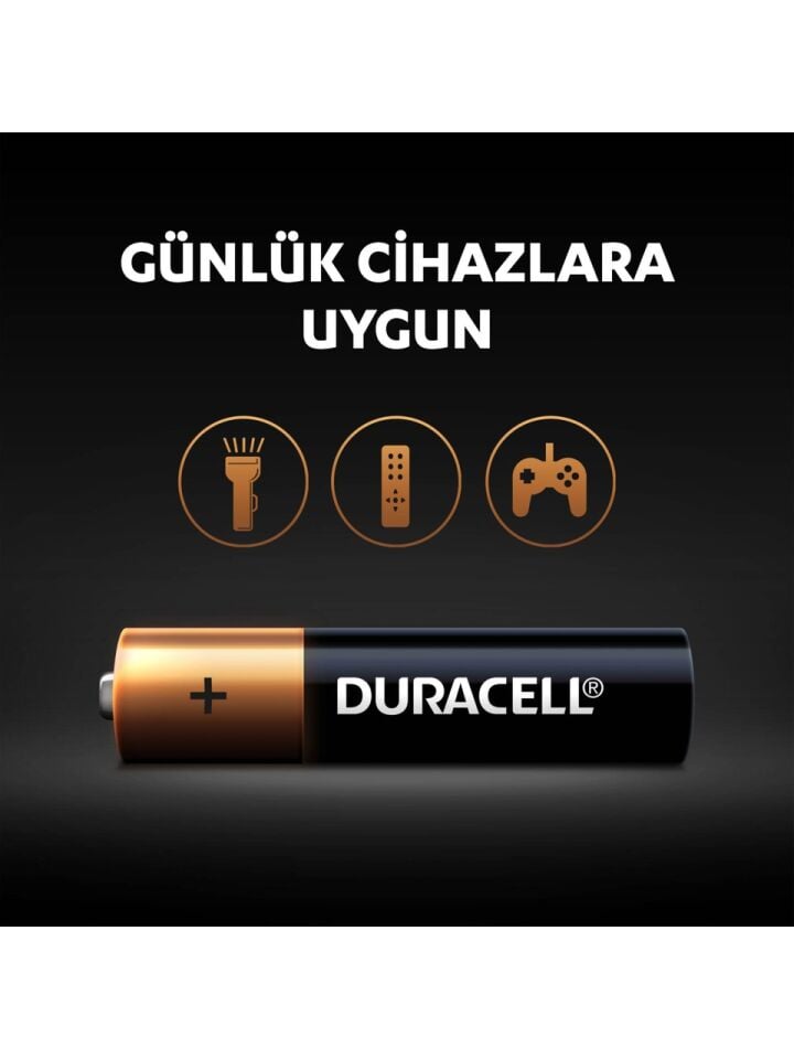Alkalin AAA İnce Kalem Pil, 1,5 V LR03/MN2400, 4’lü paket