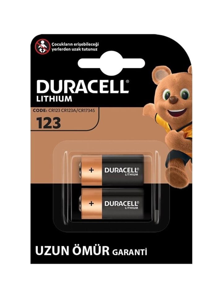 Lityum CR123A Fotoğraf Makinası Pili 2'li