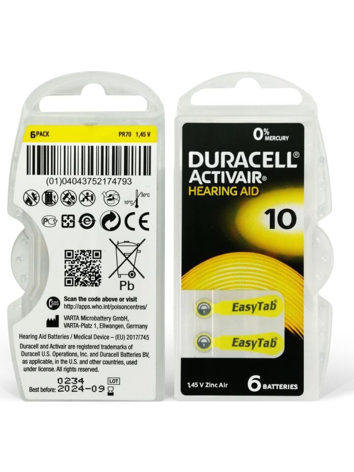10 No Kulaklık Pili 6'lı Paket