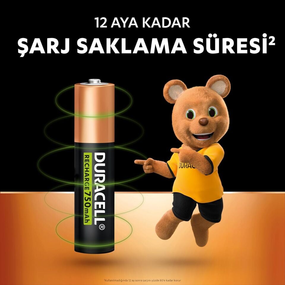 Şarjlı AAA 750 mAh NiMH Pil 2'li Paket