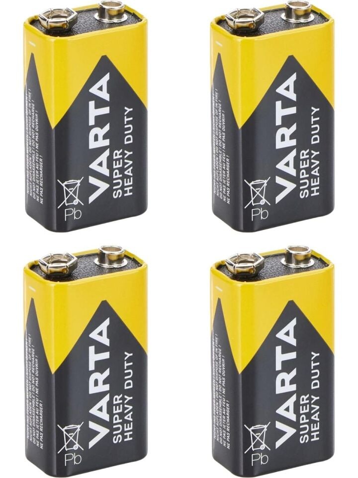 Çinko 9V Super Heavy Duty Pil 12'li Paket
