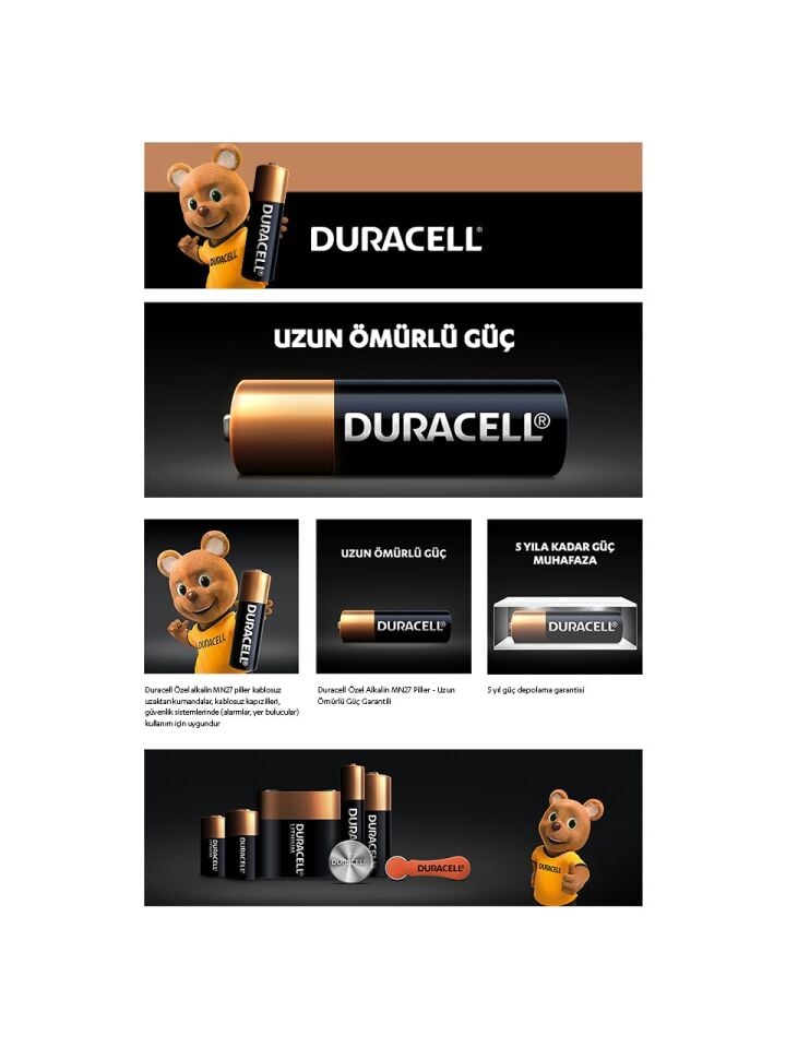 Mn27 Alkalin Pil 12v (A27 / 27A / V27GA / 8LR732) Tekli Paket