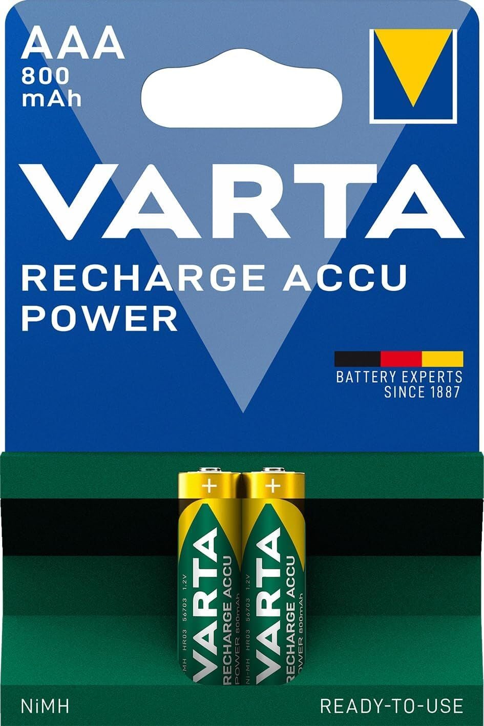 Şarjlı AAA 800 mAh NiMH Pil 2'li Paket