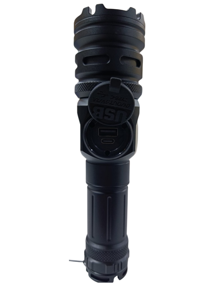 Wison WS-6868 Profesyonel El Feneri | 25W – 2500 Lümen – 5800 Mah – Zoomlu – Güçlü Cob Light – Metal Kasa – Powerbank – Type-C Şarjlı