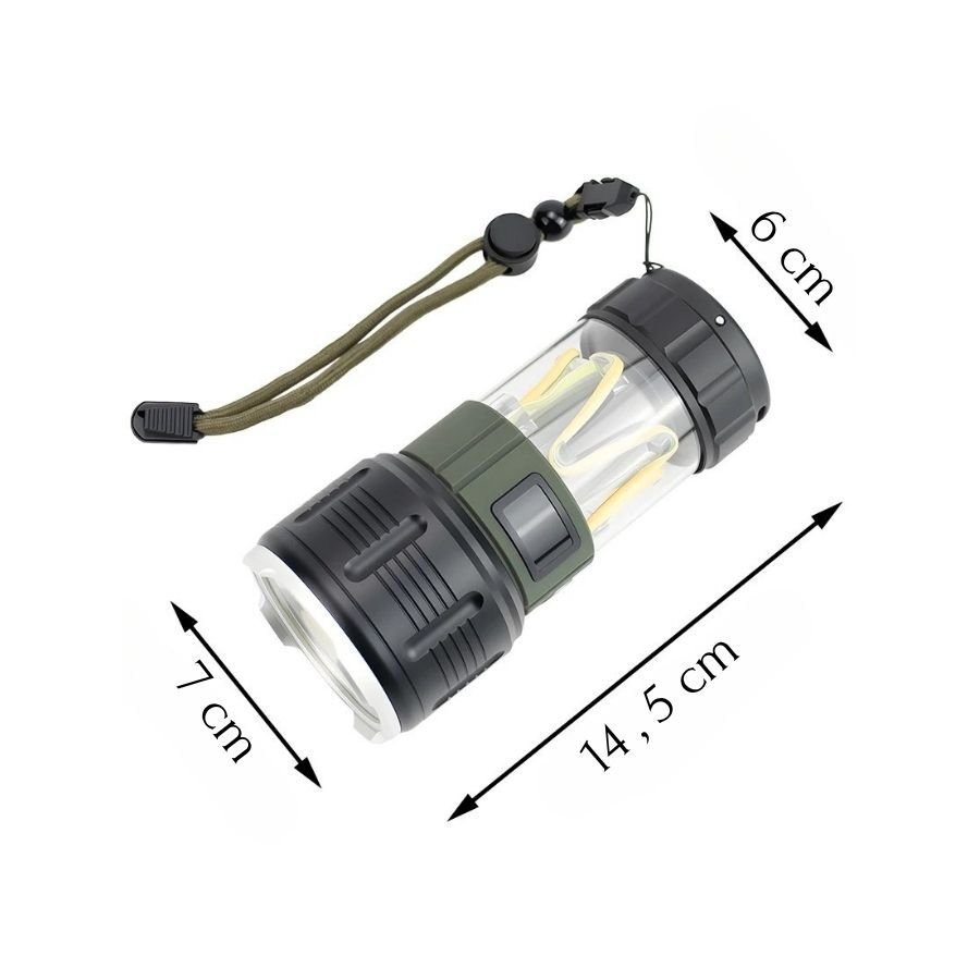 WS-705 Şarjlı Kamp Lambası 10W 1000 Lümen Powerbank Özellikli Çok Modlu LED Fener Type-C Şarjlı