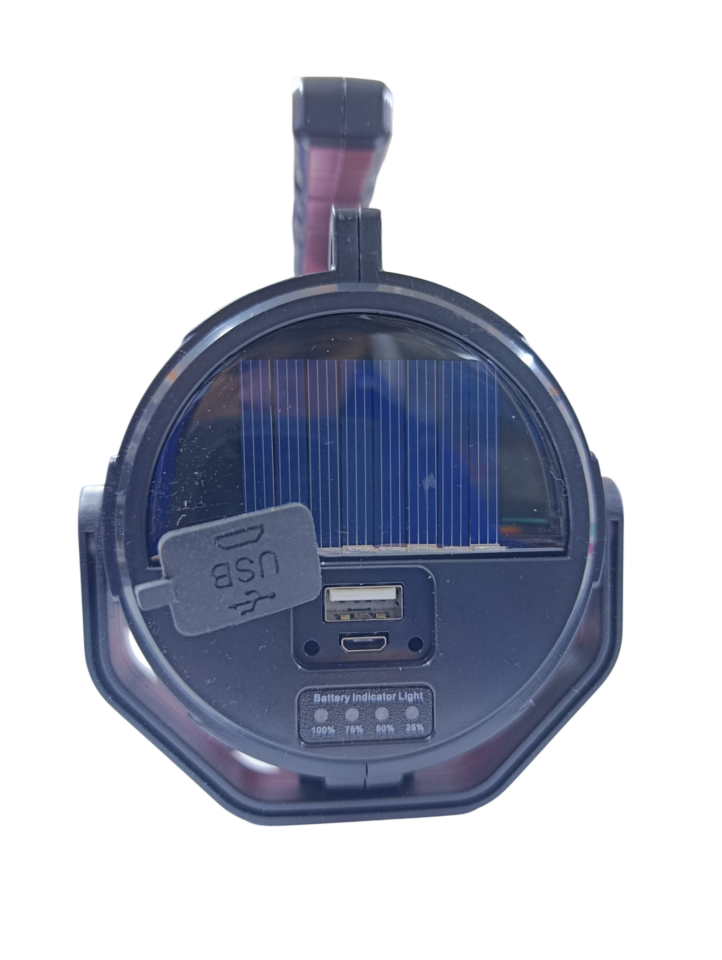 T-96 Profesyonel El Feneri | 10W – 7 Fonksiyonlu – 20000 mAh – Solar – Powerbank Özellikli