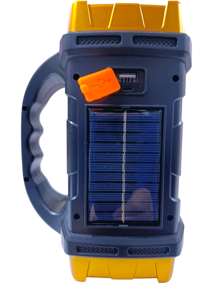GK-1678 Çok Fonksiyonlu El Feneri & Kamp Lambası | 10W – 1000 Lümen – 2400 mAh – Solar – Powerbank Özellikli