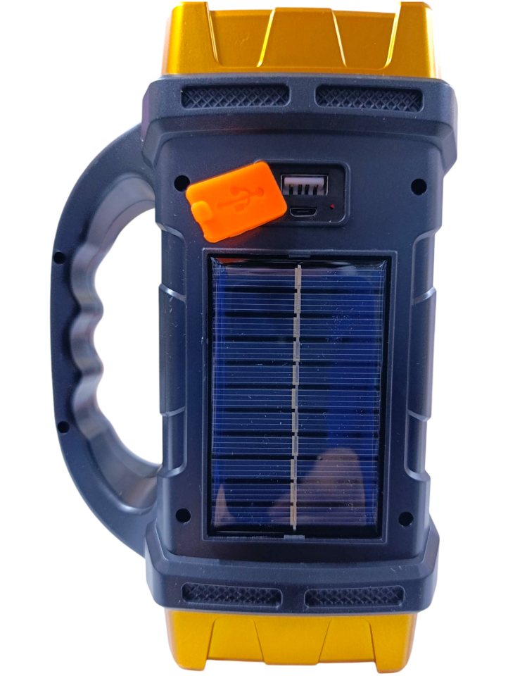 GK-1678 Çok Fonksiyonlu El Feneri & Kamp Lambası | 10W – 1000 Lümen – 2400 mAh – Solar – Powerbank Özellikli