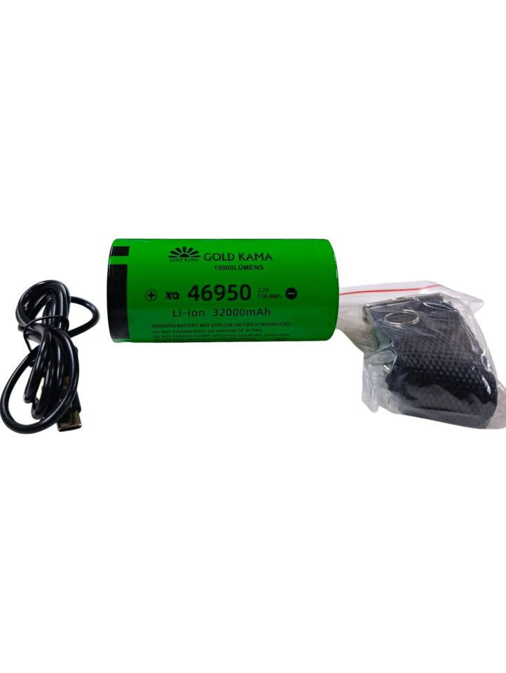 Gold Kama GK-G30 Profesyonel El Feneri | 150W – 15000 Lümen – 32000 mAh – Zoomlu – Çift COB LED – Powerbank Özellikli – Type-C Şarj