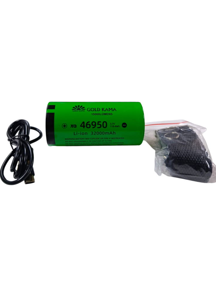 Gold Kama GK-G30 Profesyonel El Feneri | 150W – 15000 Lümen – 32000 mAh – Zoomlu – Çift COB LED – Powerbank Özellikli – Type-C Şarj