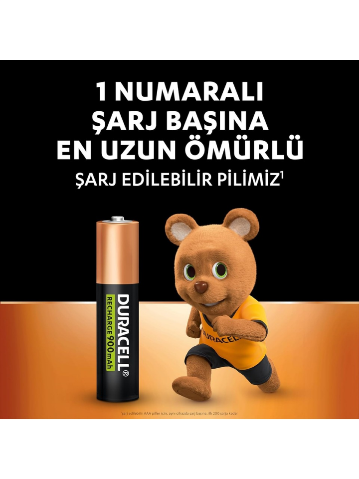 Şarjlı AAA 900 mAh NiMH Pil 2'li Paket