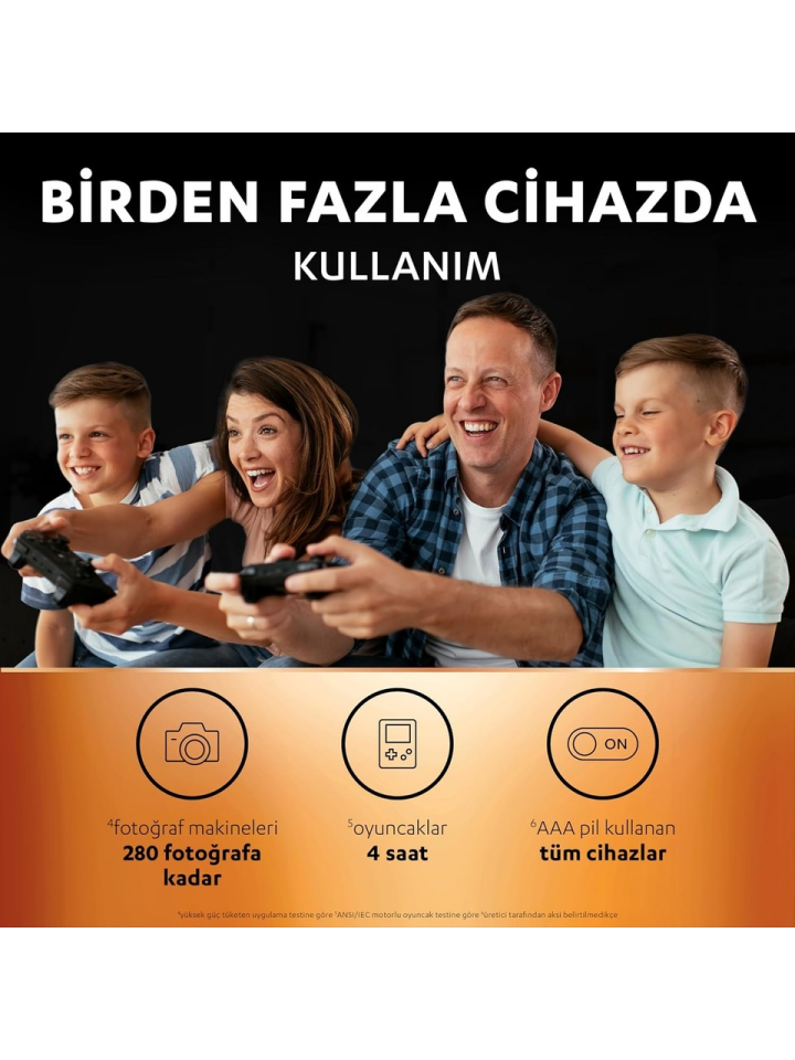 Şarjlı AAA 900 mAh NiMH Pil 2'li Paket