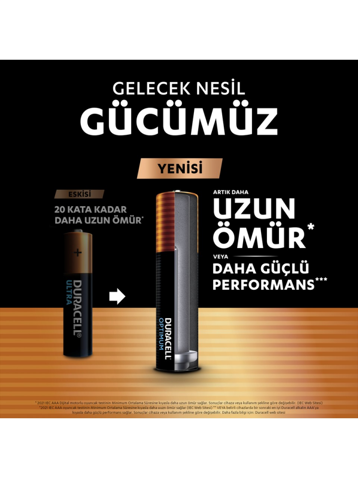 Optimum AAA İnce Kalem Pil 1,5V 6'lı Paket