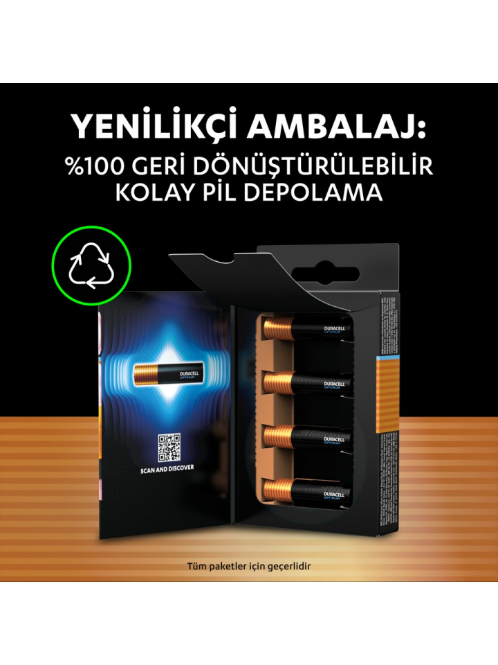 Optimum AAA İnce Kalem Pil 1,5V 6'lı Paket