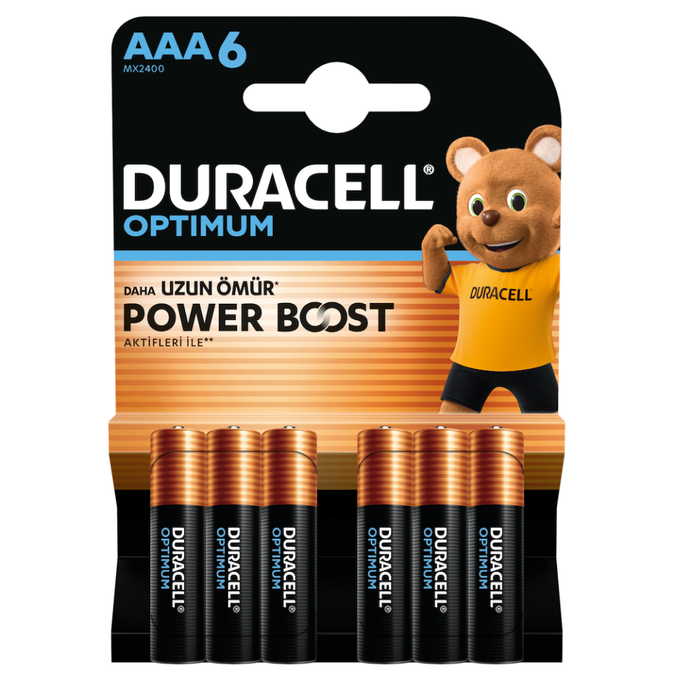 Optimum AAA İnce Kalem Pil 1,5V 6'lı Paket