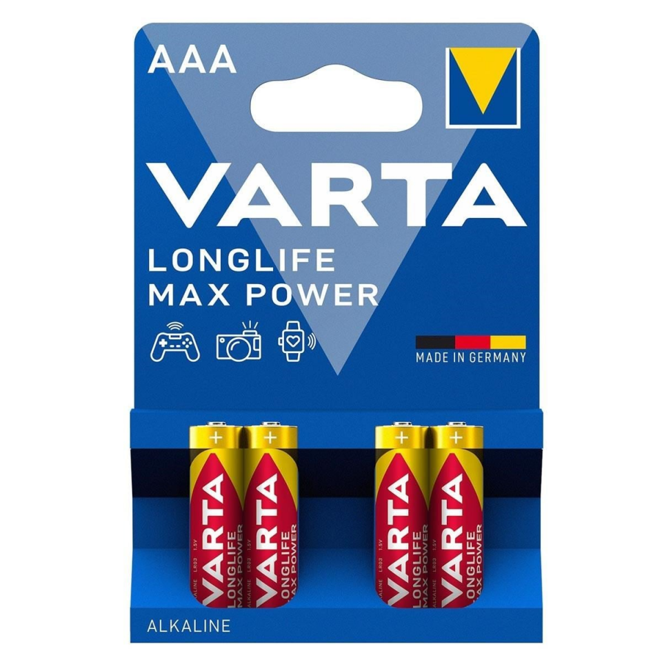 Alkalin AAA Longlife Max Power İnce Kalem Pil 4'lü Paket