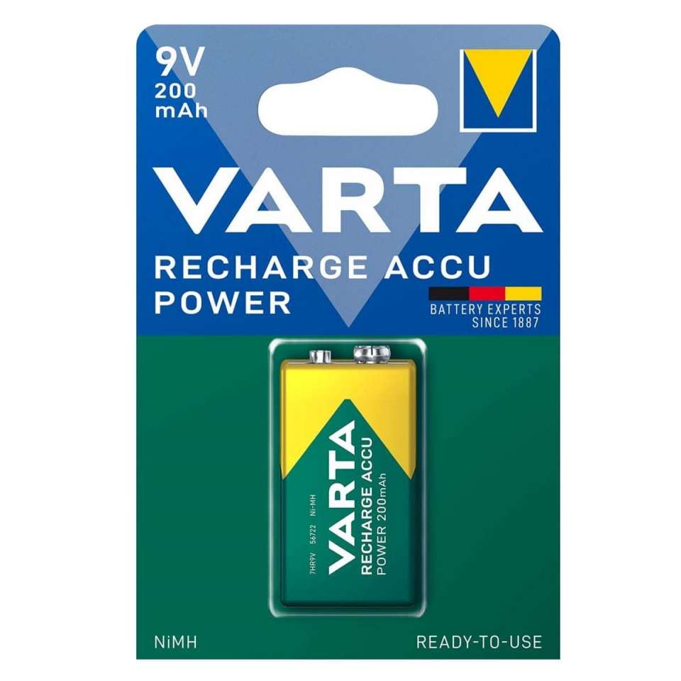 Şarjlı 9V Pil Tekli Paket 200 mAh