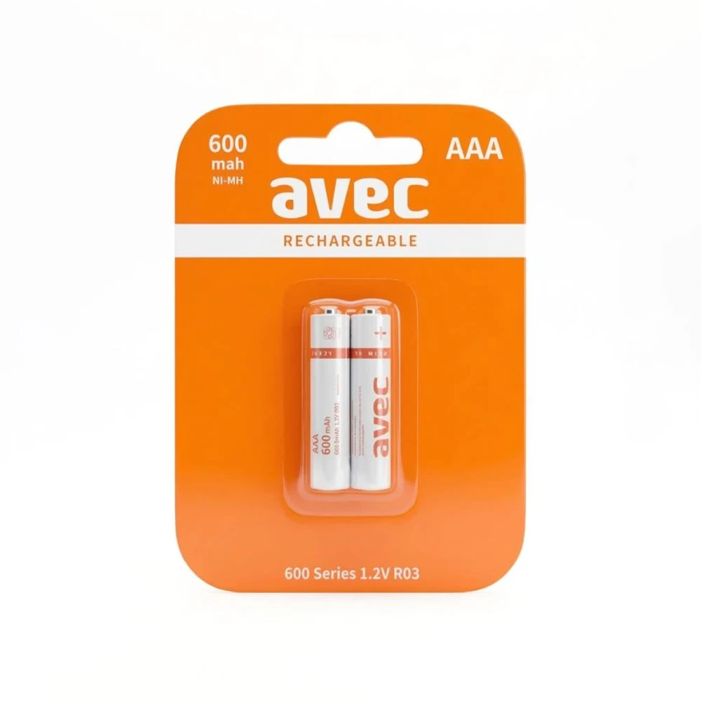 Şarjlı AAA 600 mAh NiMH Pil 2'li Paket