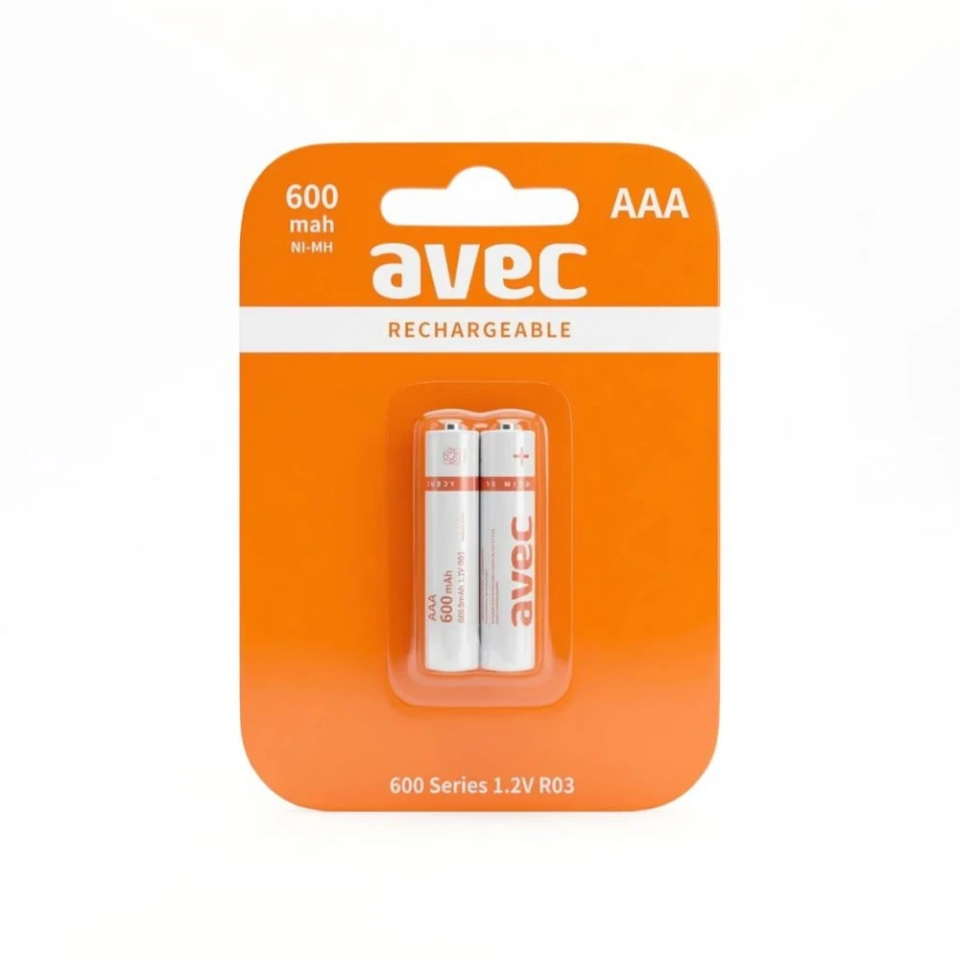 Şarjlı AAA 600 mAh NiMH Pil 2'li Paket