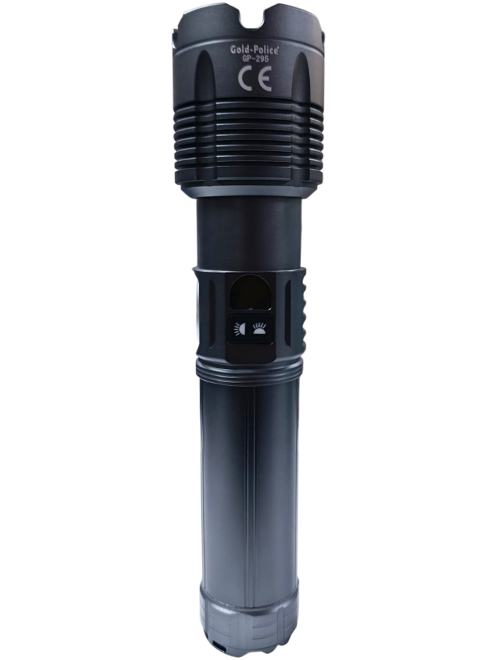 Gold Police GP-295 Profesyonel El Feneri | 300W – 30.000 Lümen – 36.800 mAh – Zoomlu – Type-C Hızlı Şarj