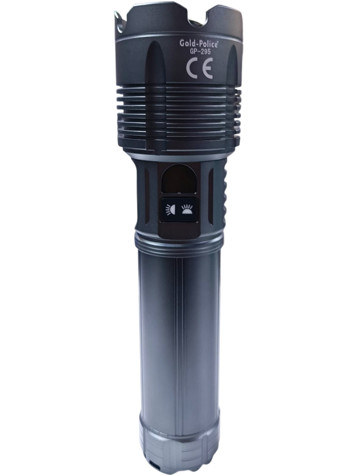 Gold Police GP-295 Profesyonel El Feneri | 300W – 30.000 Lümen – 36.800 mAh – Zoomlu – Type-C Hızlı Şarj