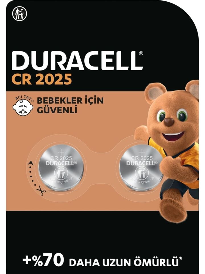 CR2025 Düğme Pil 3V 2'li Paket