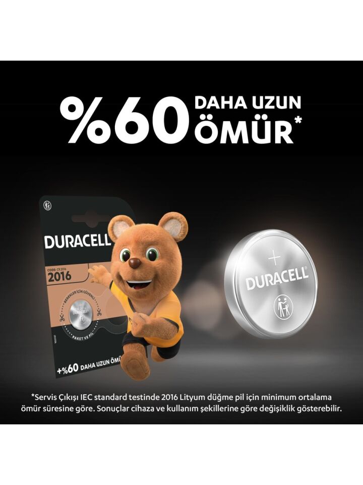 CR2016 Düğme Pil 3V 2'li Paket